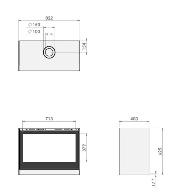 קמין גז BOX Gas 80