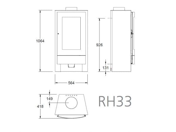 קמין עץ RH33