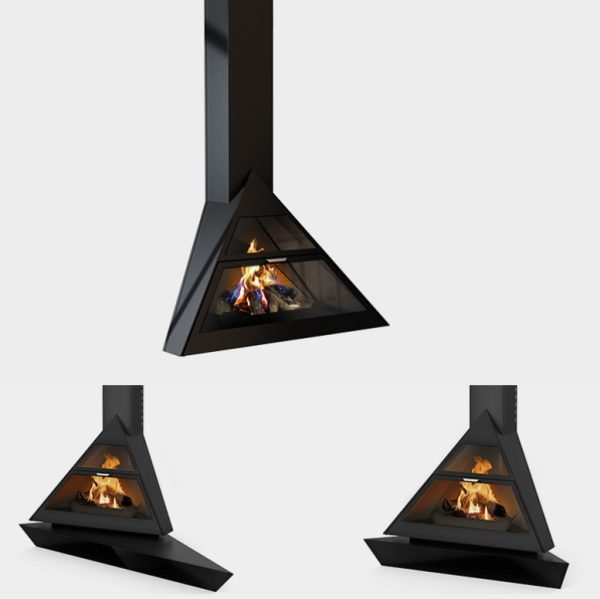 קמין עץ מעוצב ADMETO SUSPENDED CORNER FIREPLACE